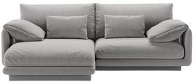 Kampinė sofa Micadoni Torino Structured, šviesiai pilka sp., kairinė, 220 x 170 cm x 83 cm