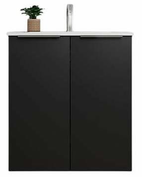 Vannitoakapp valamuga Sanibell Online, must v., 36.5 cm x 61 cm x 67.5 cm