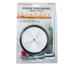 Дополнительные колесики CarCommerce, пластик, белый цв./черный цв., 12", 2 шт.