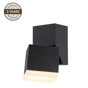 Sieninis lauko šviestuvas Domoletti Effection ELED-631, 6W, LED, IP54, juoda sp., 10.5 cm x 16 cm