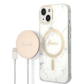 Telefona maciņa un lādētāja komplekts Guess GUBPP14MHMEACSH, balta krās., Apple