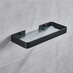 Полка для ванной Baltic Aqua, 11 см x 3 см x 30 см, черный цв.