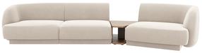 Modulinė sofa Micadoni Miley Blu 22, šviesiai smėlinė, dešininė, 300 x 118 cm x 70 cm