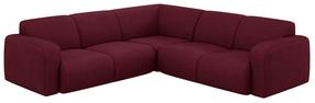 Kampinė sofa Micadoni Molino Chenille Rebel, bordo sp., 252 x 252 cm x 75 cm