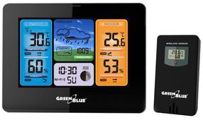 Meteoroloģiskā stacija ar ārējo sensoru GreenBlue GB215