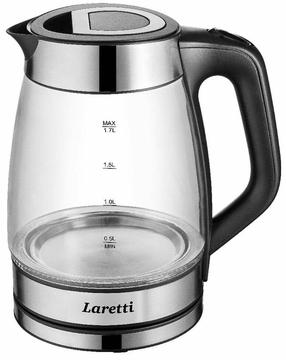 Elektrinis virdulys Laretti LR-EK7512, 1.7 l, skaidri sp./juoda sp.