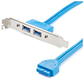Адаптер StarTech USB3SPLATE USB 3.0, HDMI, 0.19 м, синий цв.