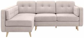 Kampinė sofa - lova Cornet, smėlio ruda sp., kairinė, 175 x 228 cm x 85 cm