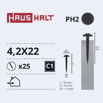 Savisriegis Haushalt, 4.2 mm x 22 mm, 25 vnt.