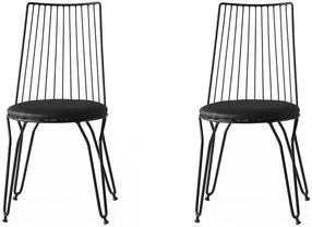 Kėdžių rinkinys Kalune Design Ada 282 974NMB1192, matinė, juoda sp., 44 cm x 44 cm x 84 cm, 2 vnt.