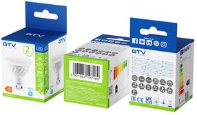 Lambipirn GTV LED, GU10, 3000 - 6400 °K, GU10, 7.5 W, 570 lm