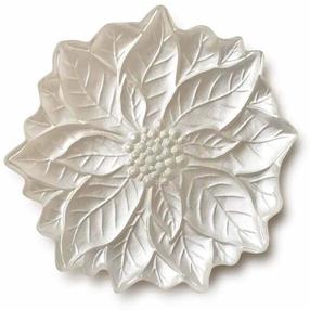 Kalėdinė lėkštė serviravimo Mondex Flowie, Ø 31.5 cm, perlo sp.