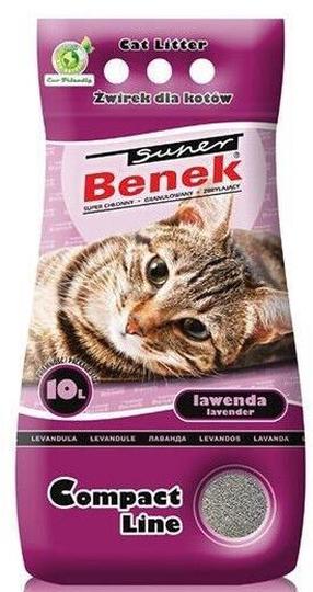 Kačių kraikas Super Benek Compact Line Lavander, bentonitas, 10 l