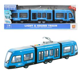 Žaislinis tramvajus City Service, 1:16, mėlyna sp.