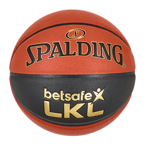 Krepšinio kamuolys Spalding LKL TF1000™ LEGACY, 7 dydis, aukso sp./juoda sp./oranžinė sp.