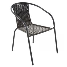 Lauko kėdė Patio Bistro Plus, juoda sp., 60 cm x 52 cm x 73 cm