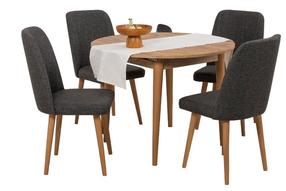 Valgomojo komplektas Kalune Design Vina 1053, antracito sp./medžio sp.