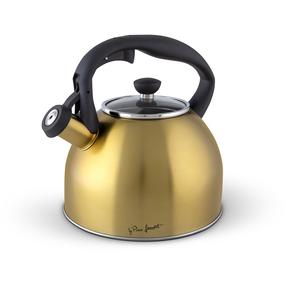  Tējkanna ar svilpi Lamart LT7057, 2.5 l, zelta krās.