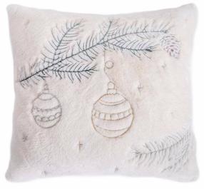 Kalėdinis dekoratyvinės pagalvėlės užvalkalas Homla Snowbell, balta, 45 cm x 45 cm