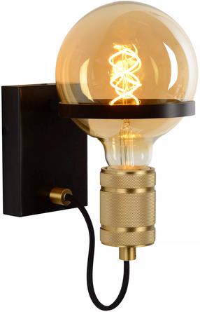 Lampa sienas Lucide Ottelien 30271/01/30, E27, 1 x 60 W, zelta krās./misiņa krās. / melna krās.