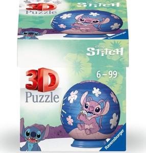 3D puzle Ravensburger Stitch 2, 7.5 cm x 7.5 cm, 54 gab., zila krās./balta krās./violeta krās.