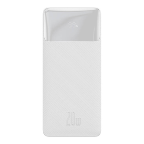 Nešiojamas įkroviklis (Power bank) Baseus, 10000 mAh, 20 W, balta sp.