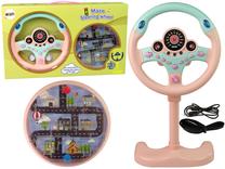 Edukacinis vairas Lean Toys Maze Steering Wheel, rožinė sp.