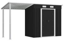 Sodo sandėliukas VLX 144034, 121 cm x 346 cm x 181 cm, juoda sp.