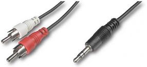 Laidas Techly Jack 3.5mm to 2x RCA 3.5 mm 3 pin audio stereo, RCA male x 2, 3 m