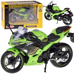 Игрушечный мотоцикл MSZ Kawasaki Ninja 400 2023, 1:12, зеленый