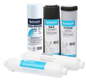 Filtrikassettide komplekt ro (pöördosmoosi) süsteemide jaoks Ecosoft AquaCalcium, 10"