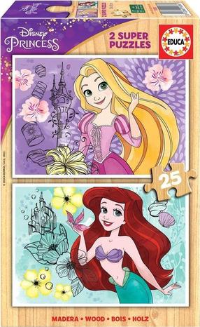 Puzle 2in1 Educa Disney Princess 19288, 18 cm x 26 cm, 50 gab., daudzkrāsaina