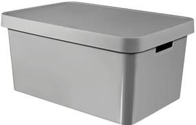 Daiktadėžė su dangčiu Curver Infinity 233941, 45 l, pilka sp., 27 x 56 x 39 cm