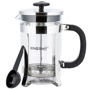 Kavinukas French Press King Hoff 4838, 0.8 l, skaidri sp./sidabro sp.