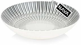 Supi taldrik supi Nava Iris, Ø 20 cm, valge v./must v.