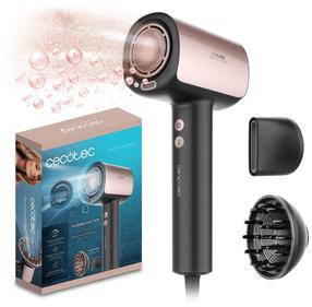 Plaukų džiovintuvas Cecotec DryGlam Nano Plazma, 1600 W, juoda sp./rožinė sp.