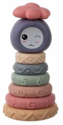 Edukacinė piramidė Kruzzel Sensory, 19 cm, įvairių spalvų, 8 vnt.