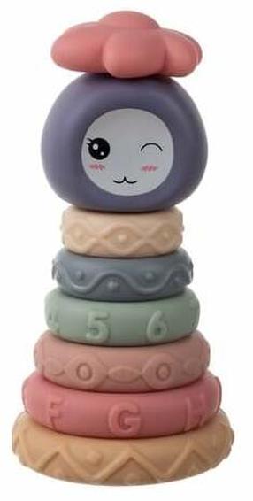 Izglītojoša piramīda Kruzzel Sensory, 19 cm, daudzkrāsaina, 8 gab.