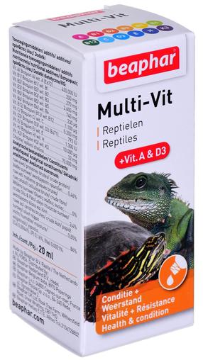Vitamīni Beaphar Multi-Vit, ķirzakām/ūdens bruņurupučiem
