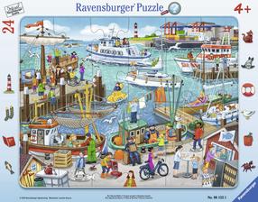 Dėlionė Ravensburger Day At The Port 061525, 32.5 cm x 24.5 cm, 24 vnt., įvairių spalvų