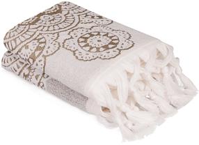 Vonios rankšluosčių rinkinys Foutastic Marcello 321SHS1295, dramblio kaulo sp./ruda sp., 90 cm x 50 cm, 2 vnt.