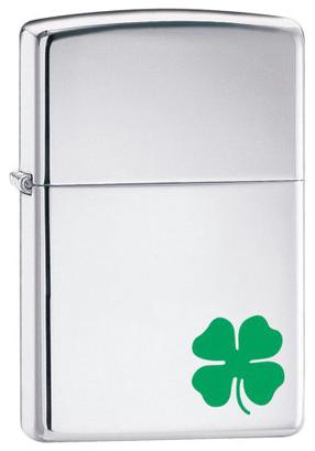 Зажигалка Zippo Lighter 24007, серебристый цв./зеленый цв.