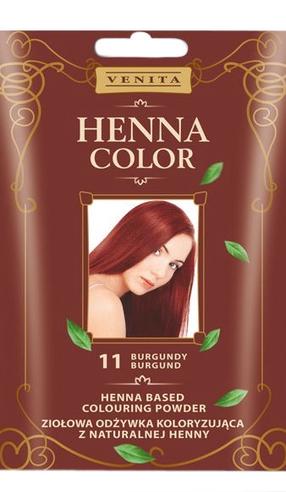 Spalvota pudra Venita Henna Color, burgundy, Burgundy 11, 25 ml