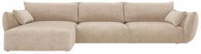Kampinė sofa Cosmopolitan Design Matera Eden 4, tamsaus smėlio spalva, kairinė, 171 x 308 cm x 85 cm