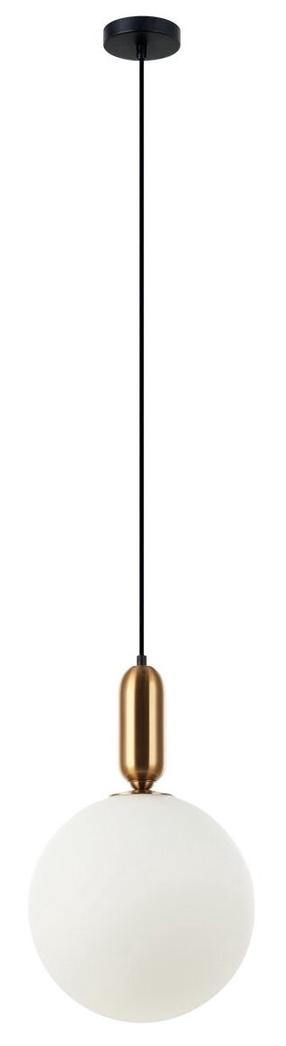 Šviestuvas kabinamas Italux Aldeva PND-02340-1L-BRO, E27, 1 x 40 W, balta sp. / bronzos sp.