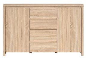 Kumode Kaspian KOM2D4S, ozola krās., 92 cm x 40.5 cm x 143.3 cm