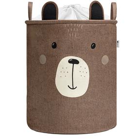 Veļas grozs Sipo Premium Bear, 63 l, brūna krās., 40 cm x 40 cm x 50 cm