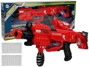 Игрушечный пистолет с пулями Lean Toys Fluorescent, 54 см Красный цв.