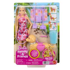 Кукла с аксессуарами Mattel Barbie Family & Friends Malibu JJB46 Walk & Potty, 29 см, многоцветный
