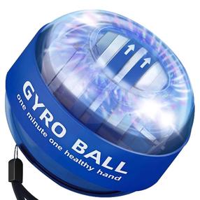 Plaukstu espanderis Thoms Gyro Ball LED, 7 cm, zila krās.